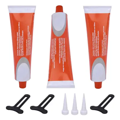 Silcoset Oven Door Adhesive Silicone High Temperature Resistant Glue 75ml (Pack of 3)