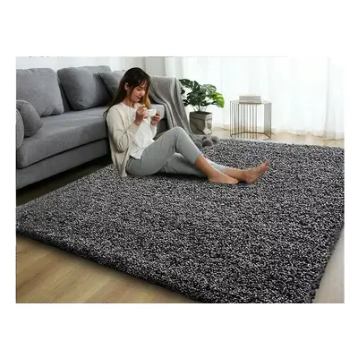 (Dark Grey, Extra-Large: x cm) Extra Large Thick Shaggy Rug Soft Living Room Bedroom Carpet Hall