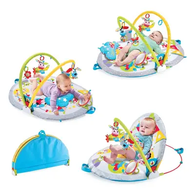 Yookidoo Baby Floor Gym Lay to Sit-Up Playmat. 3-in-1 Infant Activity Center for Newborns. - Mon