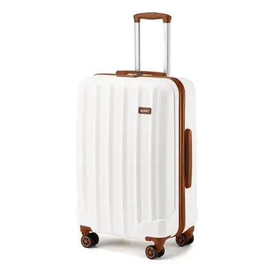 (24 inch ) 19/24/28 inch Cream Color ABS Hard Shell Travel Luggage Suitcase Trolley Case Bag Whe