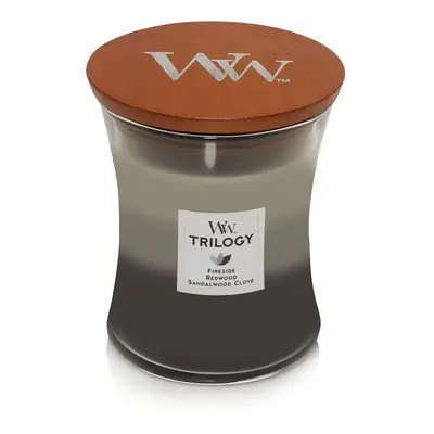 WoodWick Medium Hourglass Candle Warm Woods - Premium Soy Blend Wax Pluswick Innovation Wood Wic