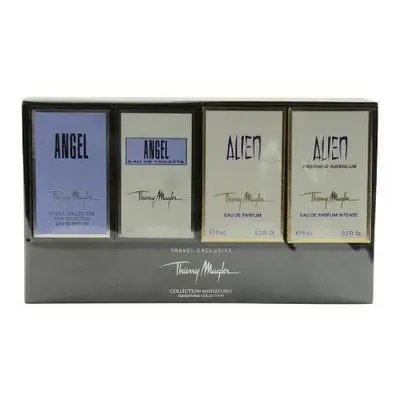 Thierry Mugler Pcs Mini Set For Women: Angel Ml Edp + Alien Ml Edp + Angel Ml Edt + Alien Essenc