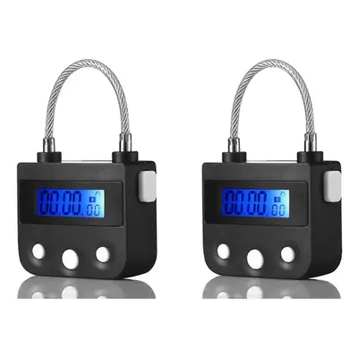 2x Time Lock Electronic Timer Lock Household Temporary Lock Time Lock Electronic Lock Countdown