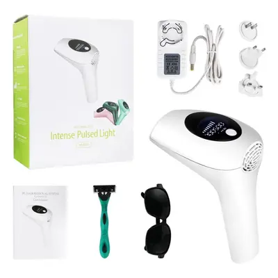 (white) Lcd Display Flash Permanent Professional Laser Hair Removal Ipl Women Smooth Shaving Pai