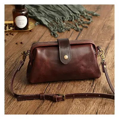 (coffee) Johnature Retro Cow Leather Women Bag Handmade Natural Soft Cowhide Leisure Small Shoul