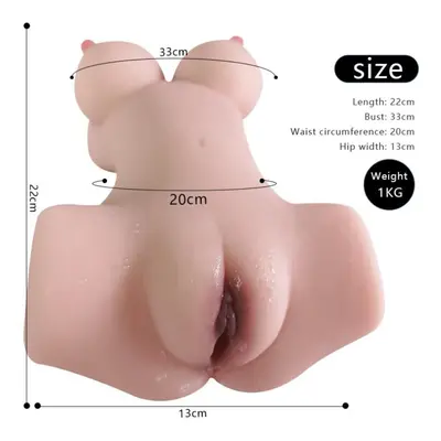 (nude, L) Men&apos;s Sex Doll Non-inflatable Simulation Splits Posture Masturbator Adult Sexy Be