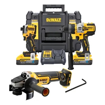 Dewalt DCK2052H2T 18v XR Brushless Powerstack Combi Drill+ Impact Driver + Batt