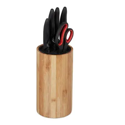 Bamboo knife block without knives