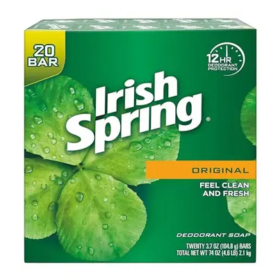 Irish Spring bar Soap (20/4 Oz Net Wt Oz), Original, Ounce (Pack of