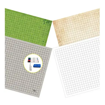 Path Gaming Double Sided Battle Grid Game Mat X Inches - Mats, Terrains, Markers, Eraser, and Sp