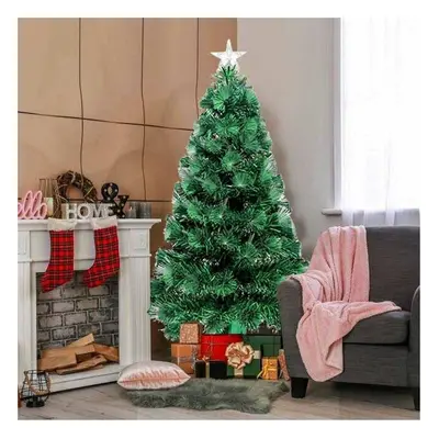 (150cm) Green Fibre Optic Christmas Xmas Tree Prelit