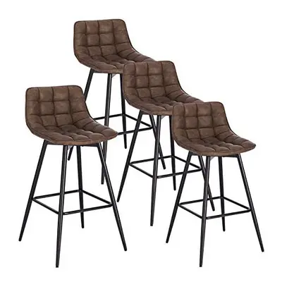 WOLTU Bar Stools Set of PCS Soft Faux Leather Seat Bar Chairs Breakfast Counter Kitchen Chairs M