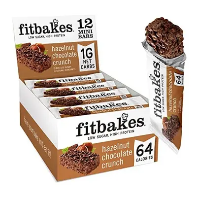 Fitbakes : Calories Mini Hazelnut Chocolate Bars (12x19g) Diabetic Chocolate Keto Snack, Net Car