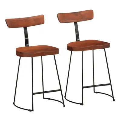 (dark brown and black, x x cm) vidaXL Gavin Bar Stools Dining Room Chair Seat Stool Solid Mango 