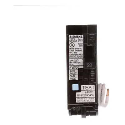 Siemens Amp Dual Function AFCI&GFCI Circuit Breaker