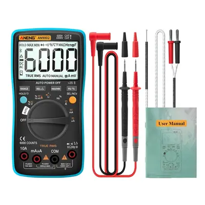 (Blue) Digital Bluetooth True RMS Multimeter Counts Professional Auto Multimetro AC/DC Current V