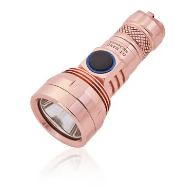 (Copper) Copper/Brass 450LM 300m EDC Flashlight with Battery USB Rechargeable Mini & Long Distan