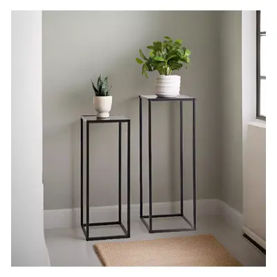 Set of Square Side Tables - Hallway Lamp Tables for Living Room