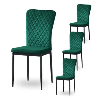 (Green, 4) Light Luxury Dinning Chair Office Backrest Bedroom