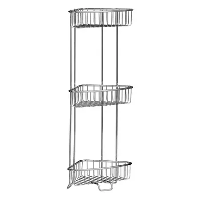 3-Tier Corner Storage Caddy, Chrome