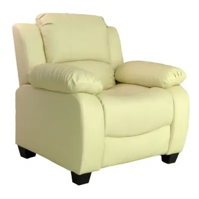 Valerie Cream Leather Armchair