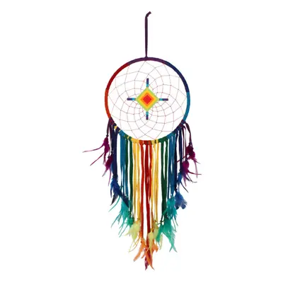 Chakra Multicoloured Dreamcatcher with Diamond Centre