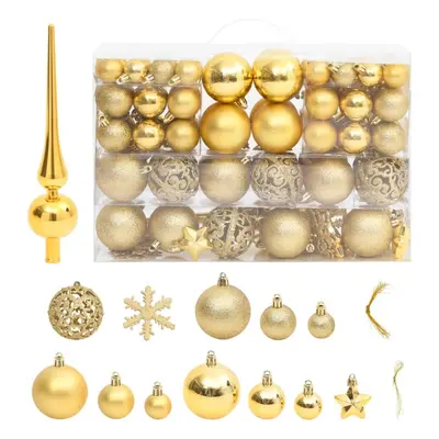 (gold) vidaXL Christmas Bauble Set Christmas Decoration Piece and Polystyrene