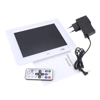 (white, EU Plug) 8&apos;&apos; Hd Tft-lcd Digital Photo Frame Clock Mp3 Mp4 Movie Player With Re