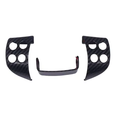 3pcs Car-styling Abs Carbon Fiber Texture Interior Steering Wheel Panel Cover Trim For Vw Golf M