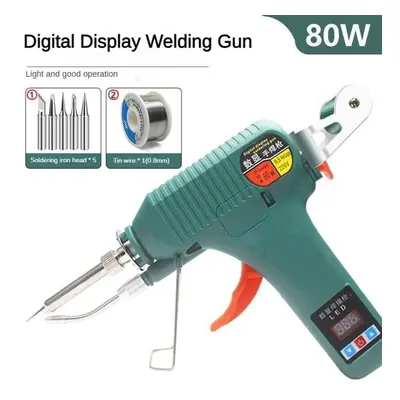 (Type 7) Digital Display Manual Soldering Gun Hand-held Automatic Tin Feeding Welding Machine Hi