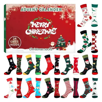 (as the picture) Advent Calendar For Women Christmas Advent Calendar Socks Funny Christmas Socks