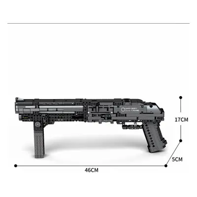 (black, nobox) 882pcs Military Gun Super Shorty Shotgun Technology Building Block Model Movie Ga