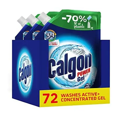 Calgon Gel 3-in-1 Refills, Washing Machine Cleaner, Removes Odours, Limescale & Residue, Deep Cl