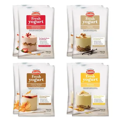 EasiYo Yogurt Sachet Pack | EasiYo Everyday Mixed Pack | x Banana x Strawberry x CrÃ¨me BrÃ»lÃ©e