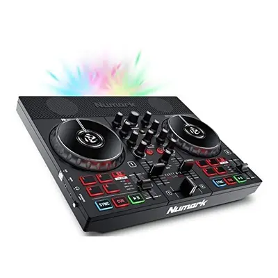 Numark Party Mix Live - DJ Controller with Built in Speakers, Party Lights and DJ Mixer, Complet