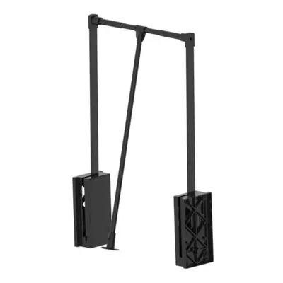 (Black, 450mm-600mm) Lift / Pull Down Wardrobe Rail