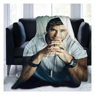 (200CM X 150CM) Chris Hemsworth Fleece Throw Blanket, Ultra Soft Cozy Luxury Fuzzy Blanket for C