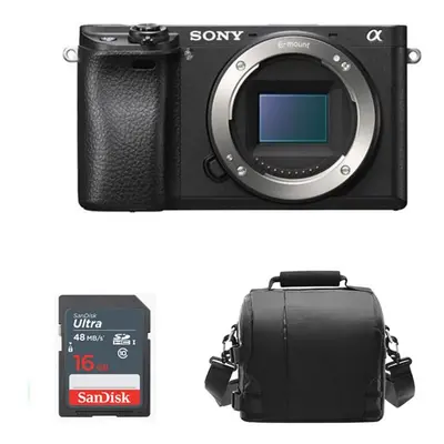 SONY A6400 Body Black + Camera Bag + 16GB SD card