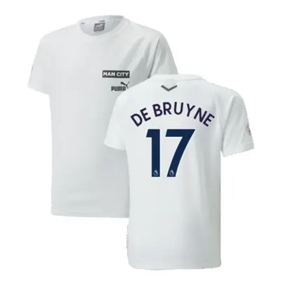 (SB) Man City Casuals Tee (White) - Kids (DE BRUYNE 17)