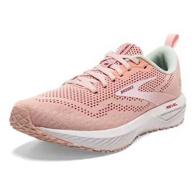 Brooks Womens Revel Neutral Running Shoe - Peach Whip/Pink - 11.5 Medium