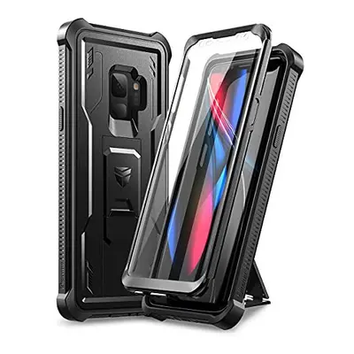 for Samsung Galaxy S9 Case Built-in Screen Protector and Kickstand Full Body Heavy Duty Military