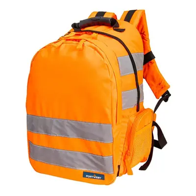 (One Size, Orange) Portwest Hi-Vis Backpack