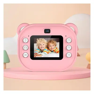 (pink, dual camera + 32GB memory card) Y600 Children&apos;s Hd Instant Camera - Mini Video Recor