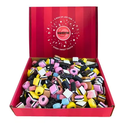 Premium Liquorice Allsorts 1kg Hamper Gift Box - Liquorice Allsorts Sweets for Fathers Day, Chri