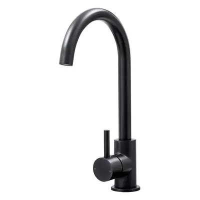 SIA KT6BL Black Swan Neck Single Lever Contemporary Monobloc Kitchen Mixer Tap