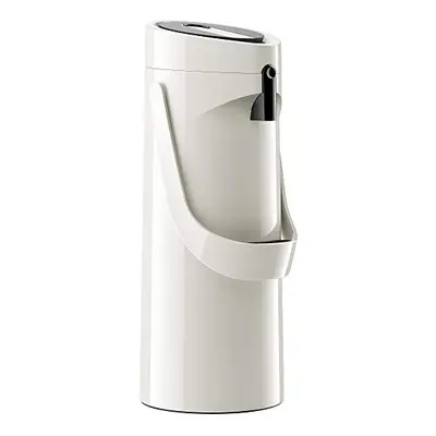 K3140214 Ponza Pump Thermos White 1L Single Pump Function with Generous Pump Volume Hot Up to Ho