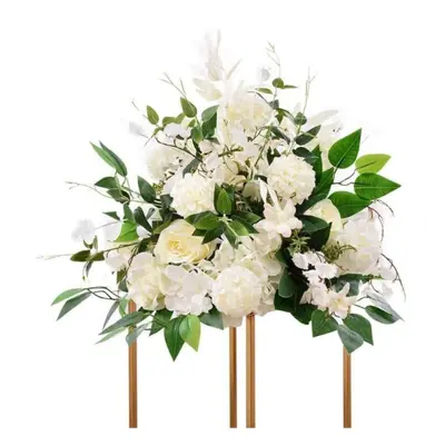 (white) 40cm Artificial Flower Ball Table Decoration Home Party Floral T Stage Arrangement Flowe