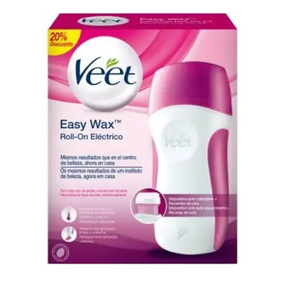 Veet Easy Wax Hair Removal Kit with Warm Wax Roll-on