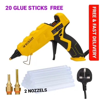 RUBAST HOT GLUE GUN DUAL POWER-60/100 WATTS, Glue Sticks, Nozzles