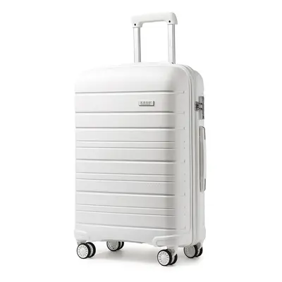 (White, inch) 1, Or Piece Hard Shell PP Suitcase With TSA Lock